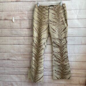 BABY PHAT GENUINE LEATHER TIGER PRINT WIDE LEG PANTS